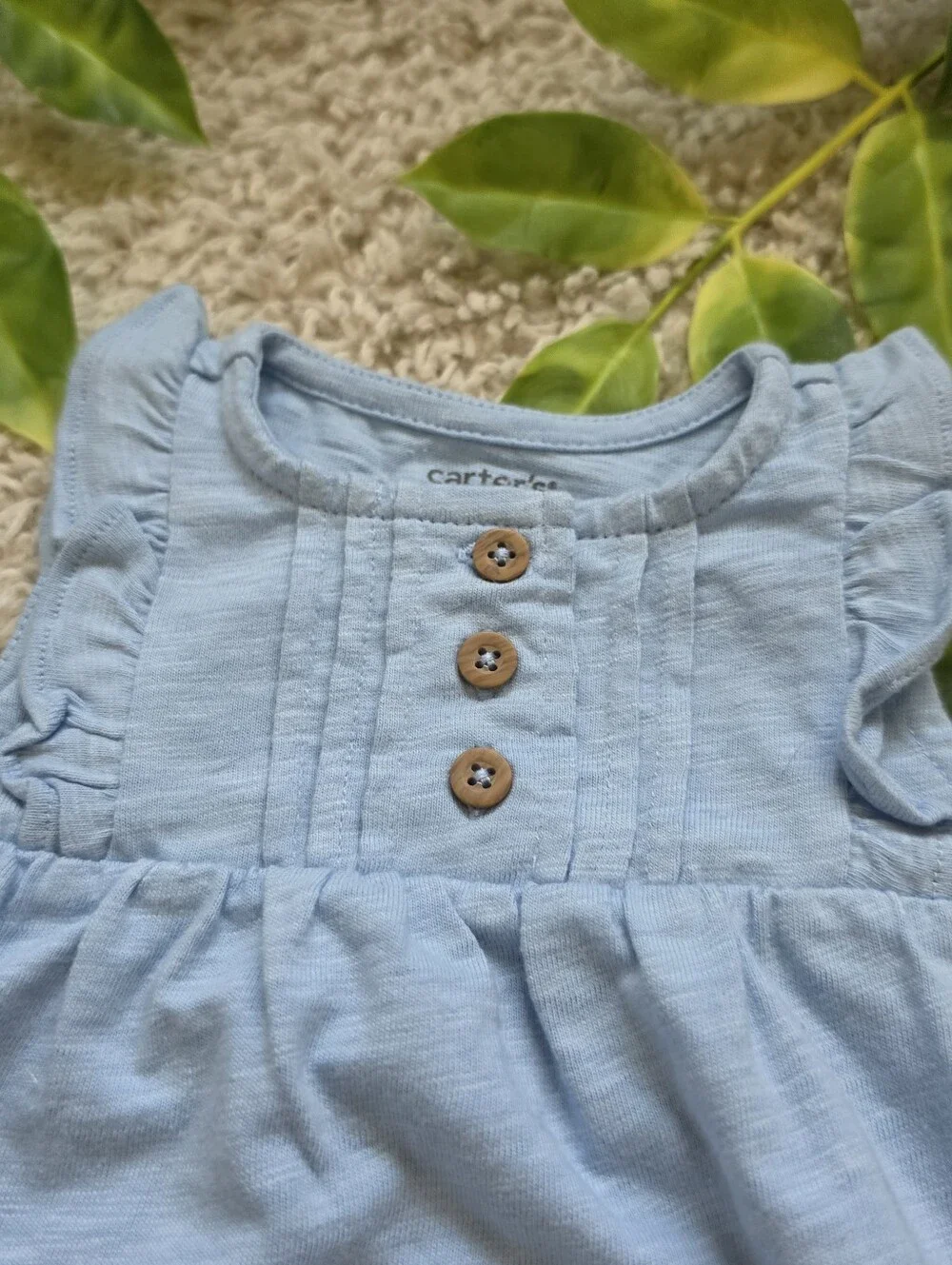 Baby Girl Light Blue Romper (Newborn)